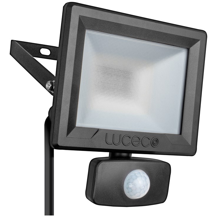 Luceco 30W LED Floodlight PIR EFLD30B40P-01 2400lm